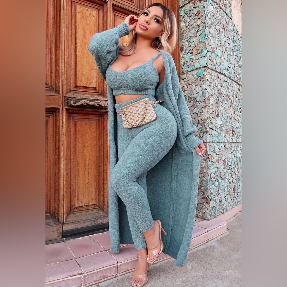 Fuzzy 3 piece Legging Set